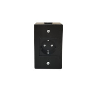EMT METAL GROUNDED OUTLET BLACK
