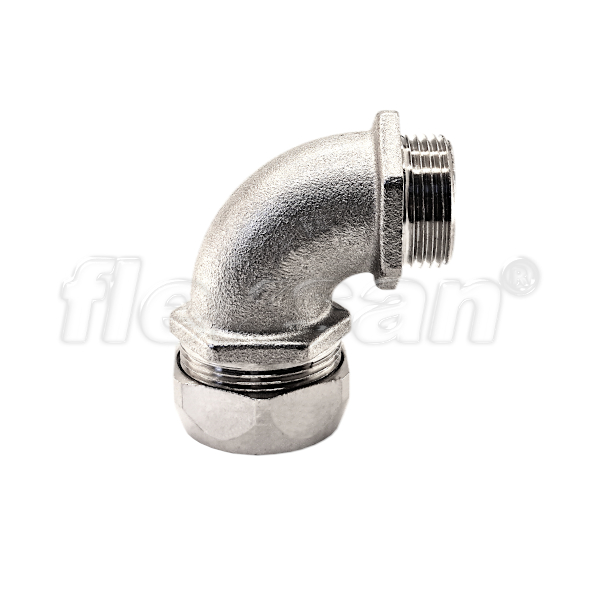 LIQUID-TIGHT CONNECTOR, STAINLESS STEEL 90 DEGREE